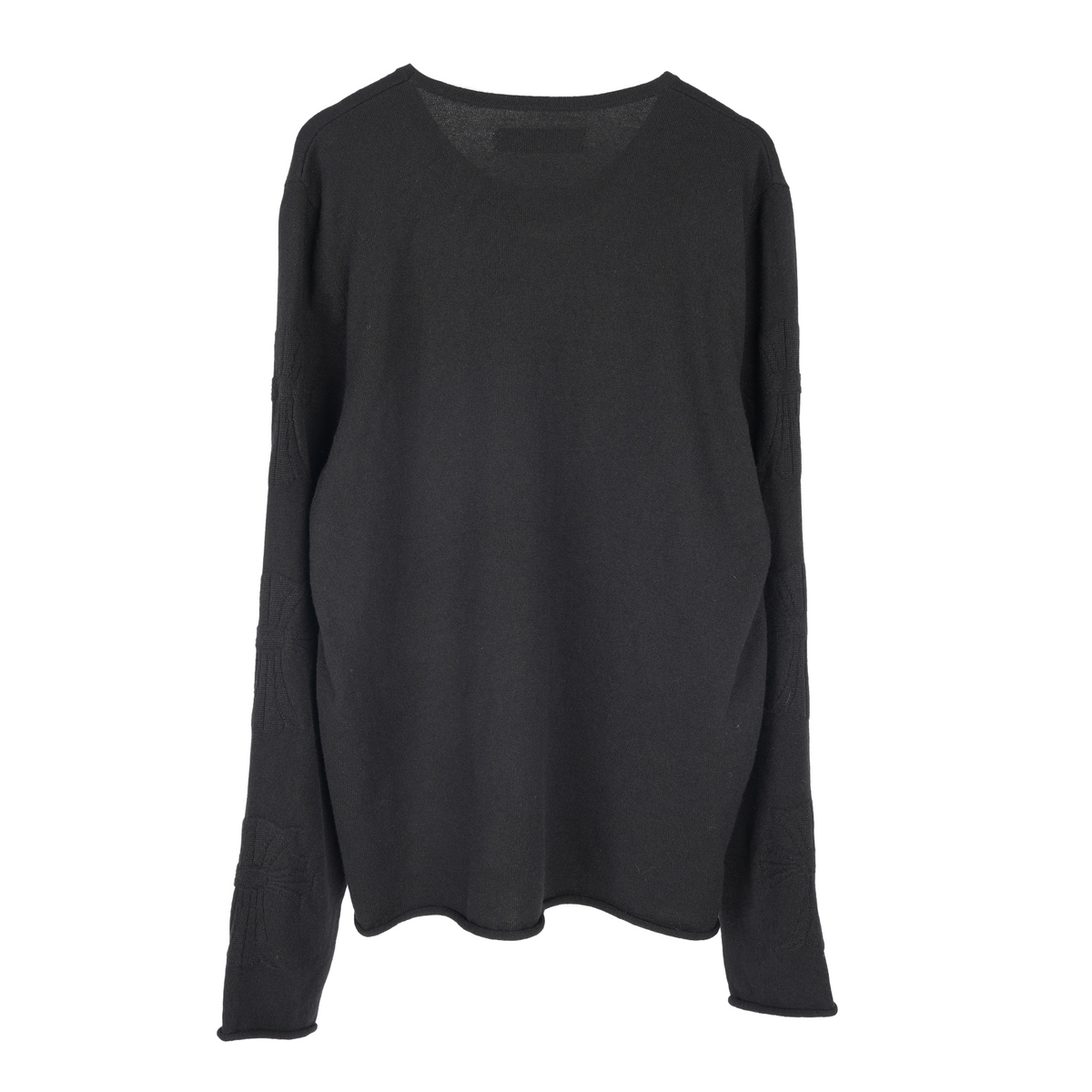 CHROME HEARTS FULL CASHMERE EMBROIDERED CROSS SLEEVE SWEATER