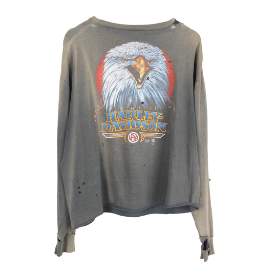 VINTAGE HARLEY DAVIDSON 3D EMBLEM EAGLE LONG SLEEVE T-SHIRT