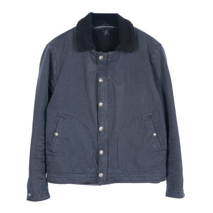 CHROME HEARTS HERRINGBONE SHERPA LINED VEST JACKET