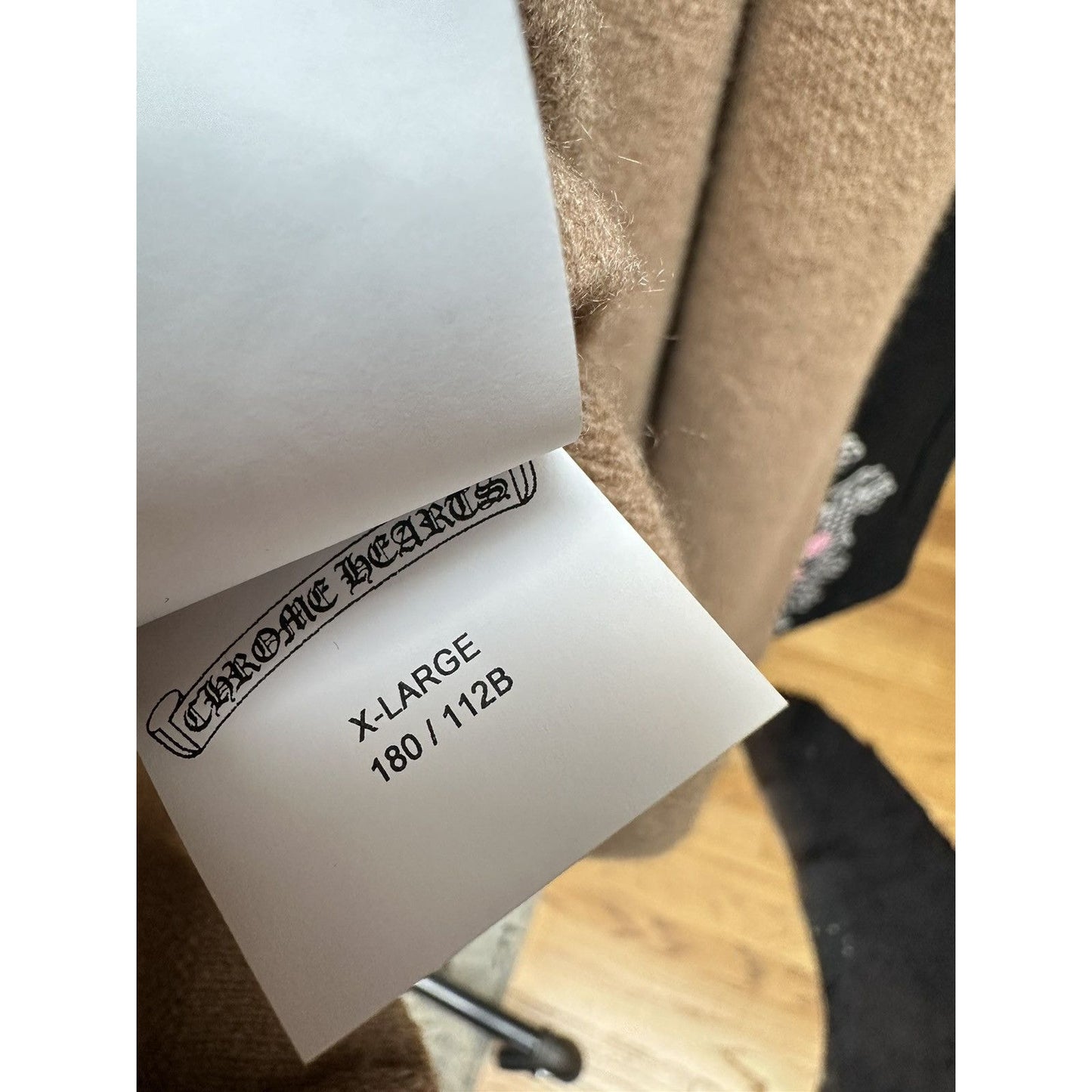 CHROME HEARTS TRIPLE SUEDE CROSS BROWN CASHMERE SWEATER