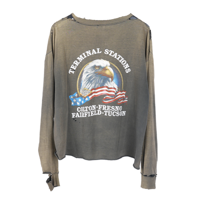 VINTAGE HARLEY DAVIDSON 3D EMBLEM EAGLE LONG SLEEVE T-SHIRT