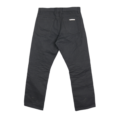 CHROME HEARTS FLEUR KNEE BLACK DENIM