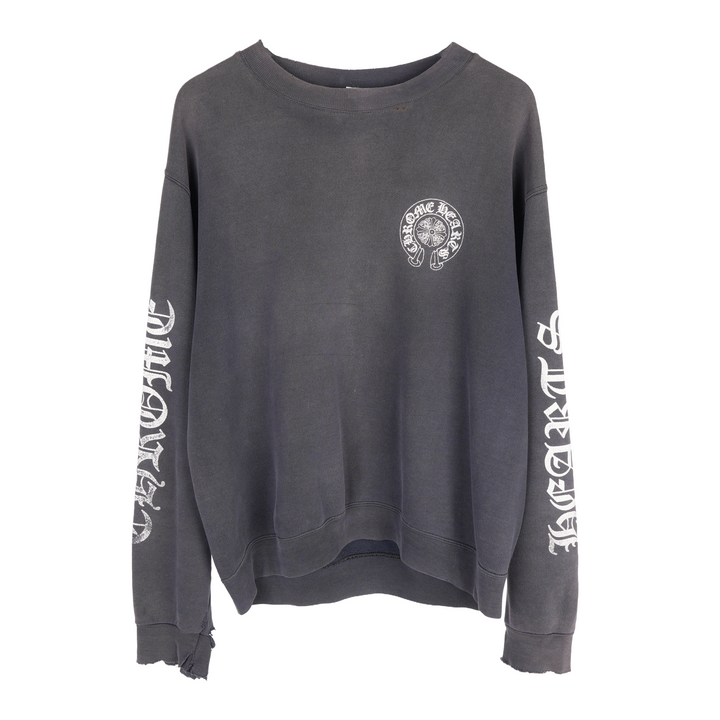CHROME HEARTS VINTAGE FADED HORSESHOE CREWNECK