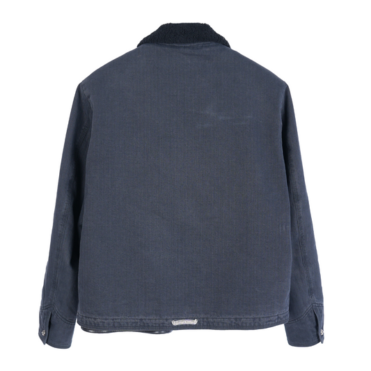 CHROME HEARTS HERRINGBONE SHERPA LINED VEST JACKET