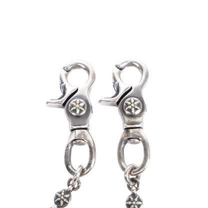 CHROME HEARTS  XL STAR BALL DOUBLE LOBSTER WALLET CHAIN