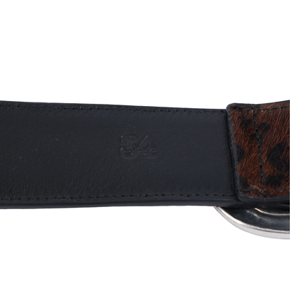 CHROME HEARTS BLACK CHEETAH BELT