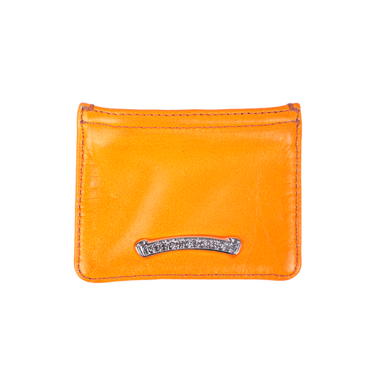CHROME HEARTS NEON ORANGE COIN POUCH