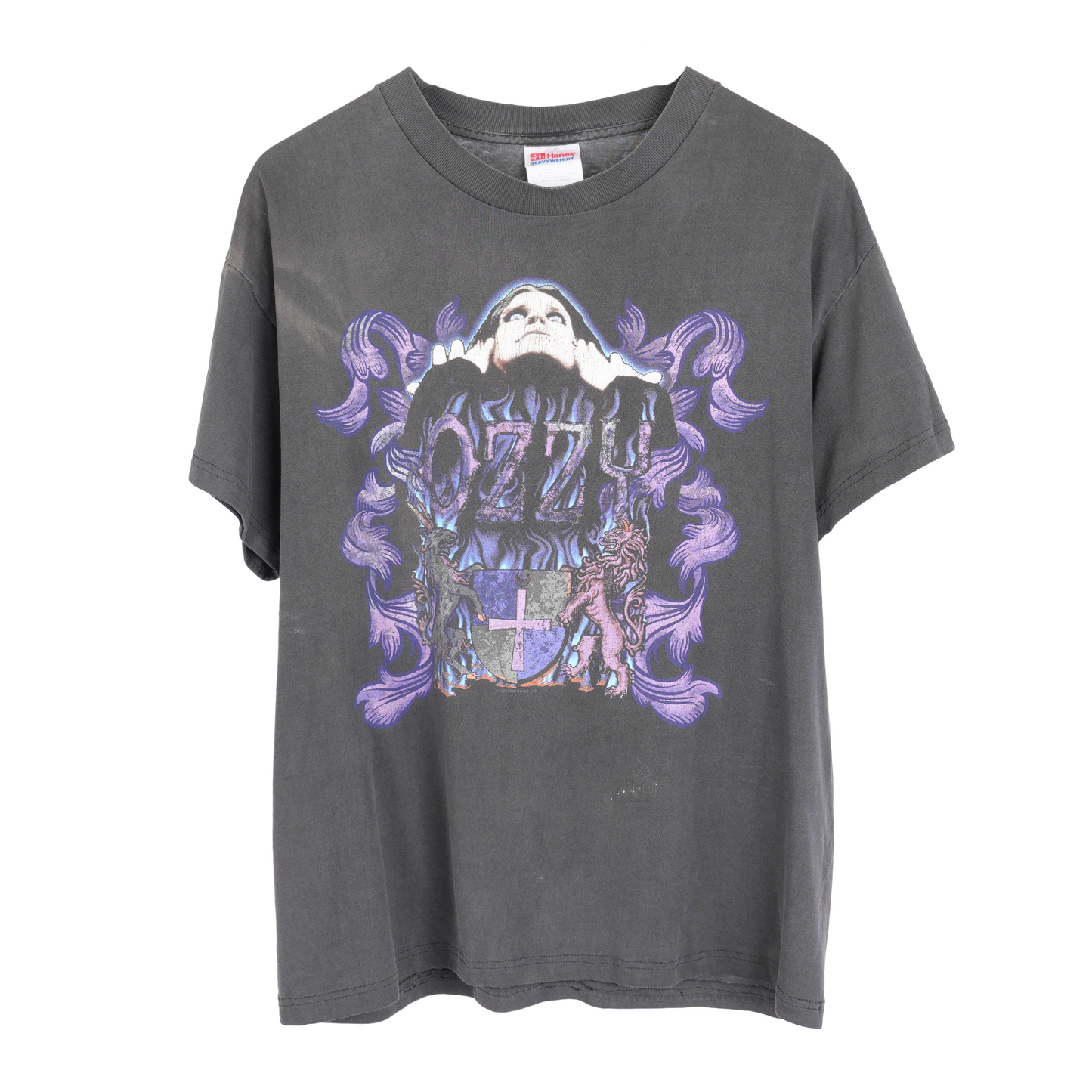 VINTAGE OZZY OSBOURNE FADED PURPLE FLAME TEE