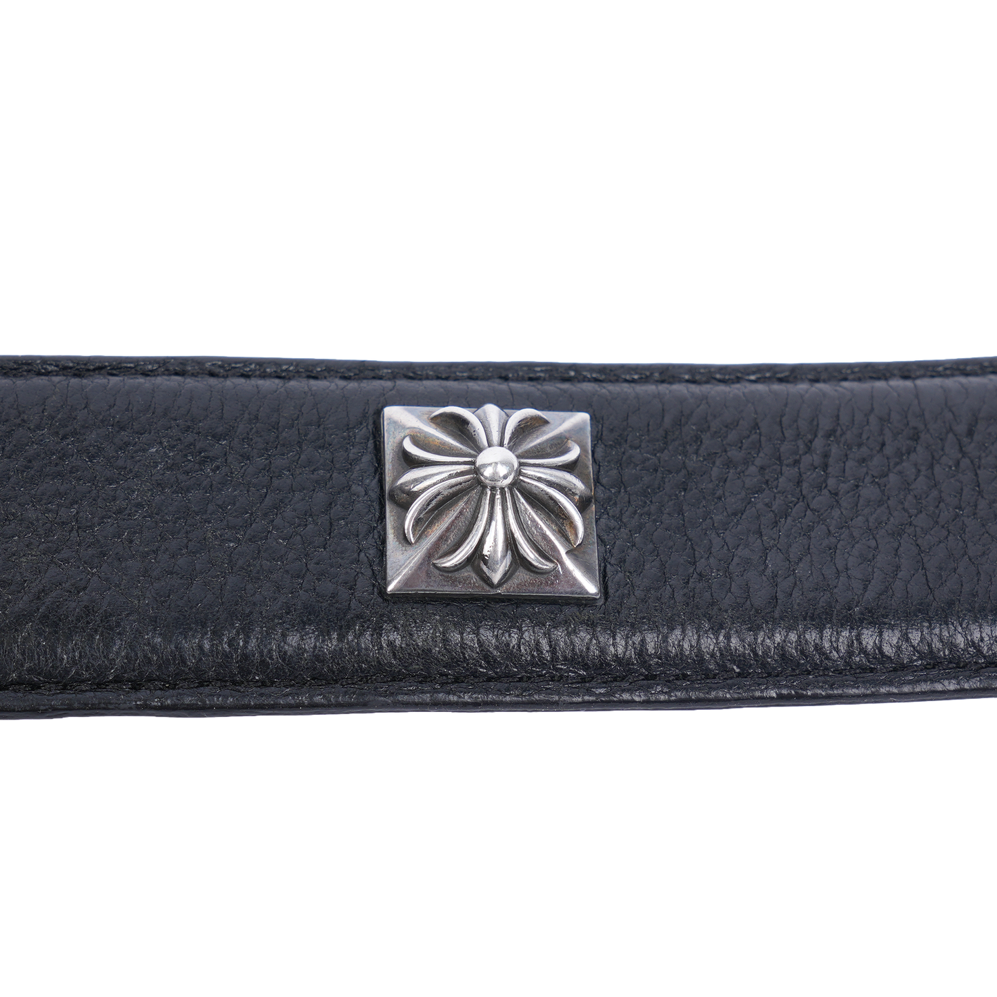 CHROME HEARTS CH LOGO BELT BLACK STUD STRAP