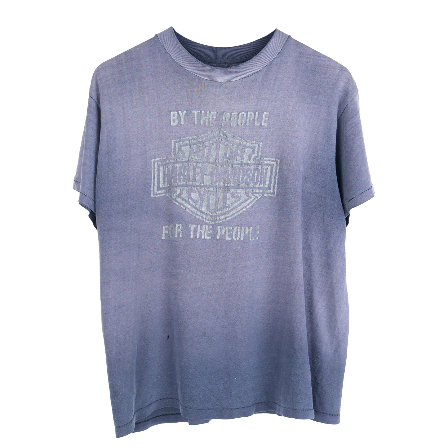 VINTAGE SMOKED FADED HARLEY EMBLEM T-SHIRT