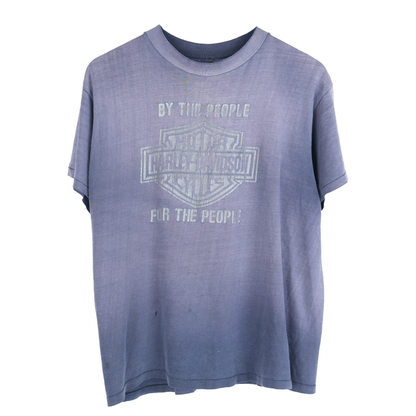 VINTAGE SMOKED FADED HARLEY EMBLEM T-SHIRT