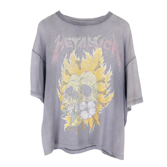 VINTAGE 1990s METALLICA PUS HEAD BURNING SKULL TEE