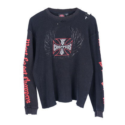 WCC BLACK/RED LONG SLEEVE THERMAL T-SHIRT