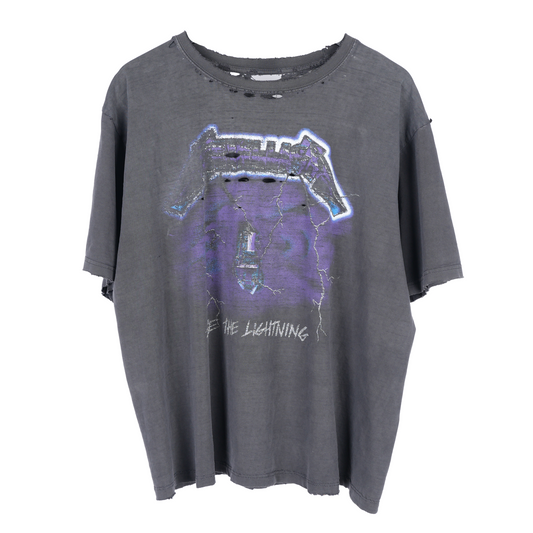 VINTAGE THRASHED METALLICA RIDE THE LIGHTNING TEE