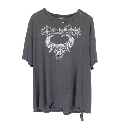 VINTAGE BLACK DISTRESSED OZZFEST 2004 TEE