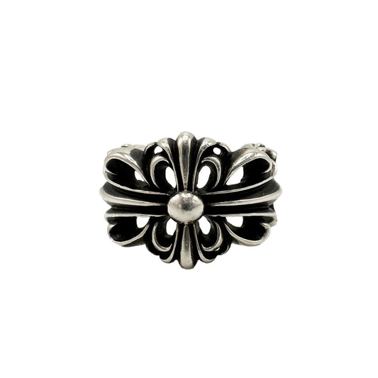 Chrome Hearts FLORAL CROSS OPEN Ring Size 11