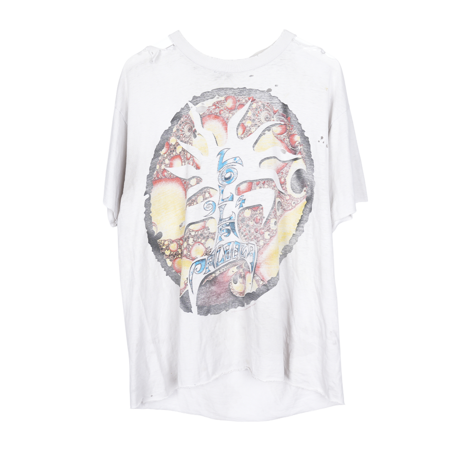 THRASHED LOLLAPALOOZA '94 WHITE T-SHIRT