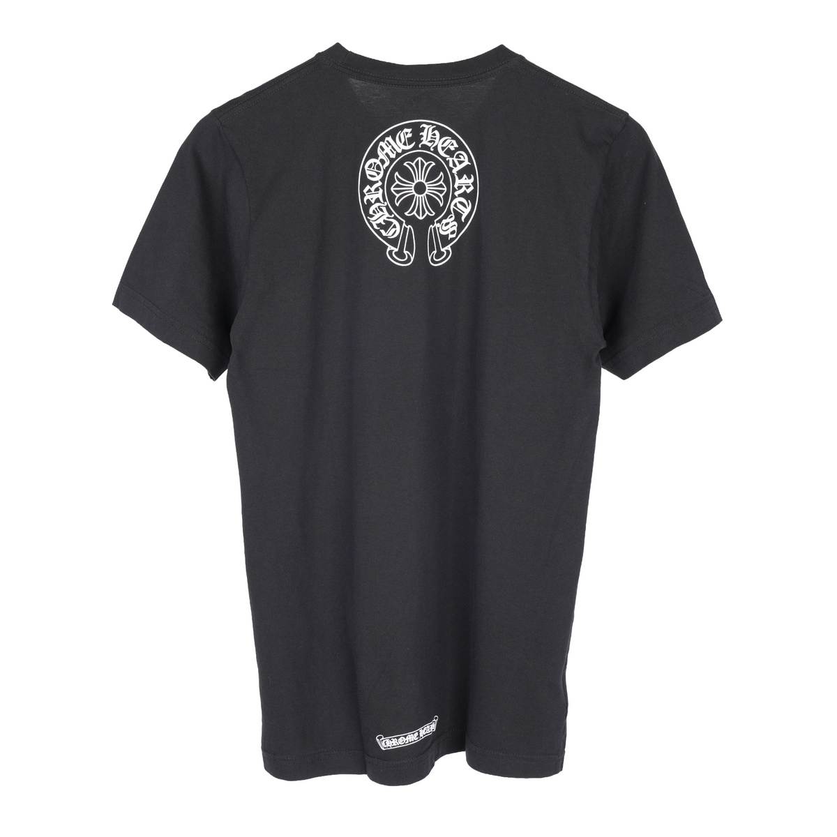 CHROME HEARTS SCRIPT NECK HORSESHOE LOGO POCKET TEE