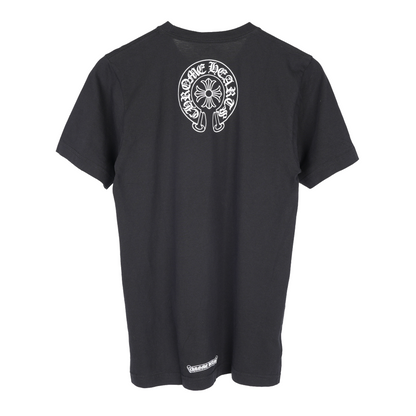 CHROME HEARTS SCRIPT NECK HORSESHOE LOGO POCKET TEE