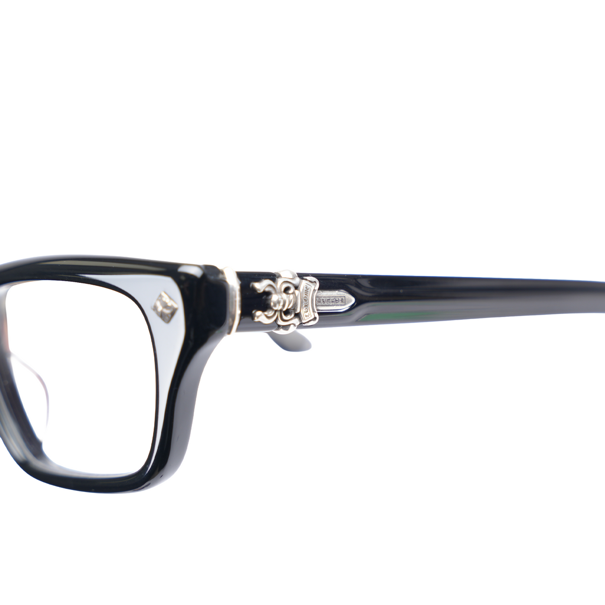 CHROME HEARTS BLACK HOLLYWEIRD GLASSES