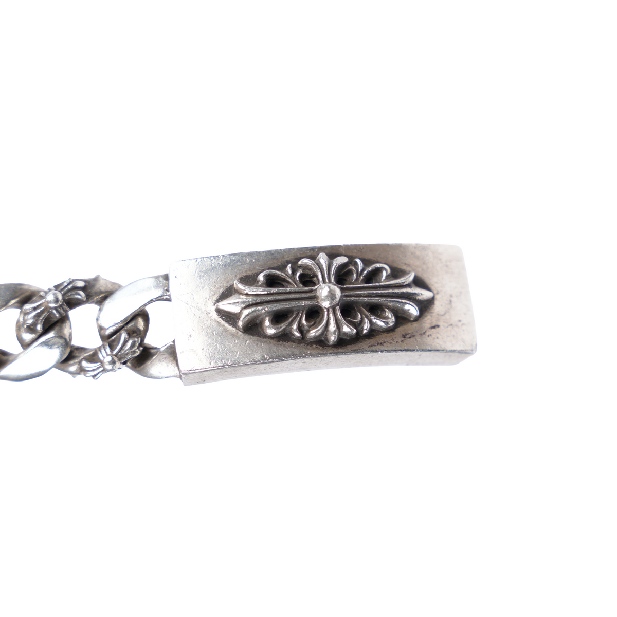 CHROME HEARTS FLORAL ID FANCY LINK BRACELET