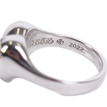CHROME HEARTS WHITE GOLD CEMETERY HEART RING
