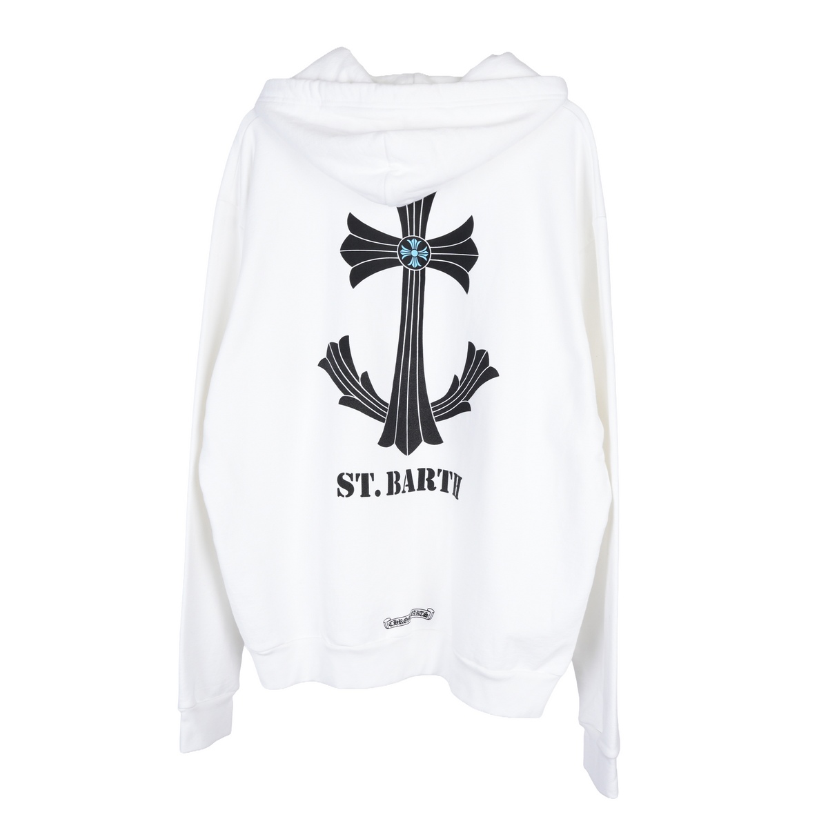 CHROME HEARTS ST. BARTHS EXCLUSIVE PULL OVER WHITE HOODIE