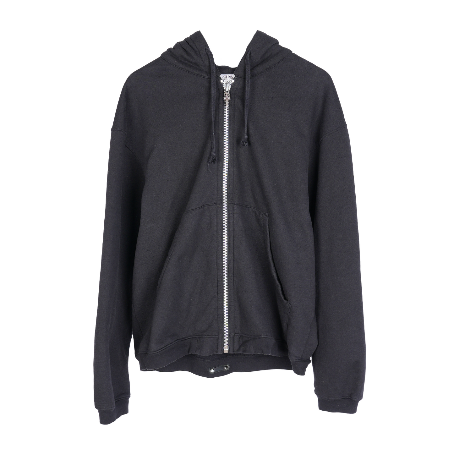 CHROME HEARTS VINTAGE Leather Horse Shoe Patch Zip Up Hoodie