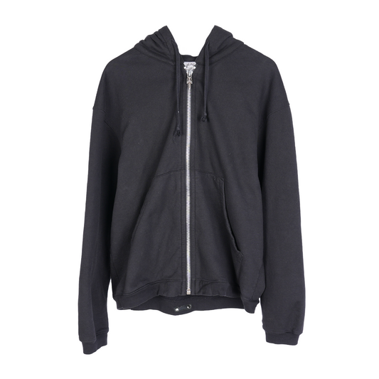 CHROME HEARTS Leather Horse Shoe Patch Zip Up Hoodie