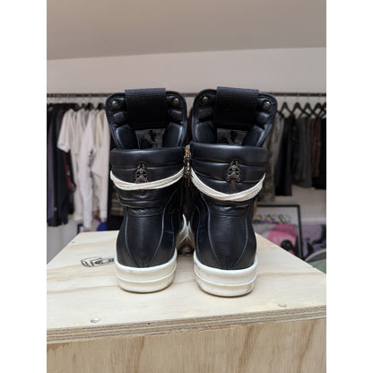 RICK OWENS X CHROME HEARTS BLACK GEOBASKETS SIZE 41