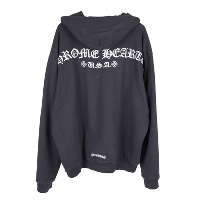 CHROME HEARTS T BAR LOGO DAGGER ZIP UP HOODIE