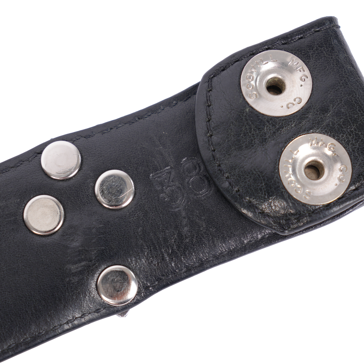 CHROME HEARTS CROSS STUDDED BELT STRAP SIZE 38