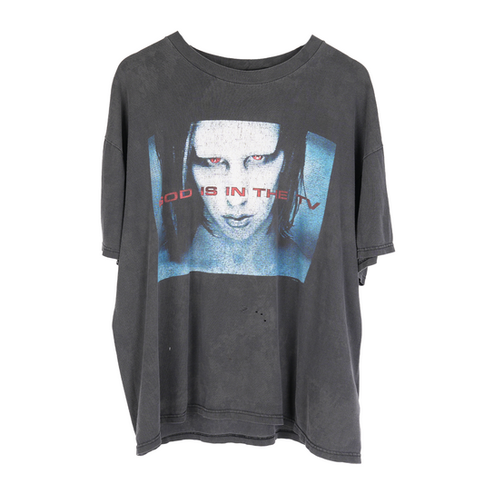 VINTAGE 1998 MARILYN MANSON GOD IS IN THE TV TEE