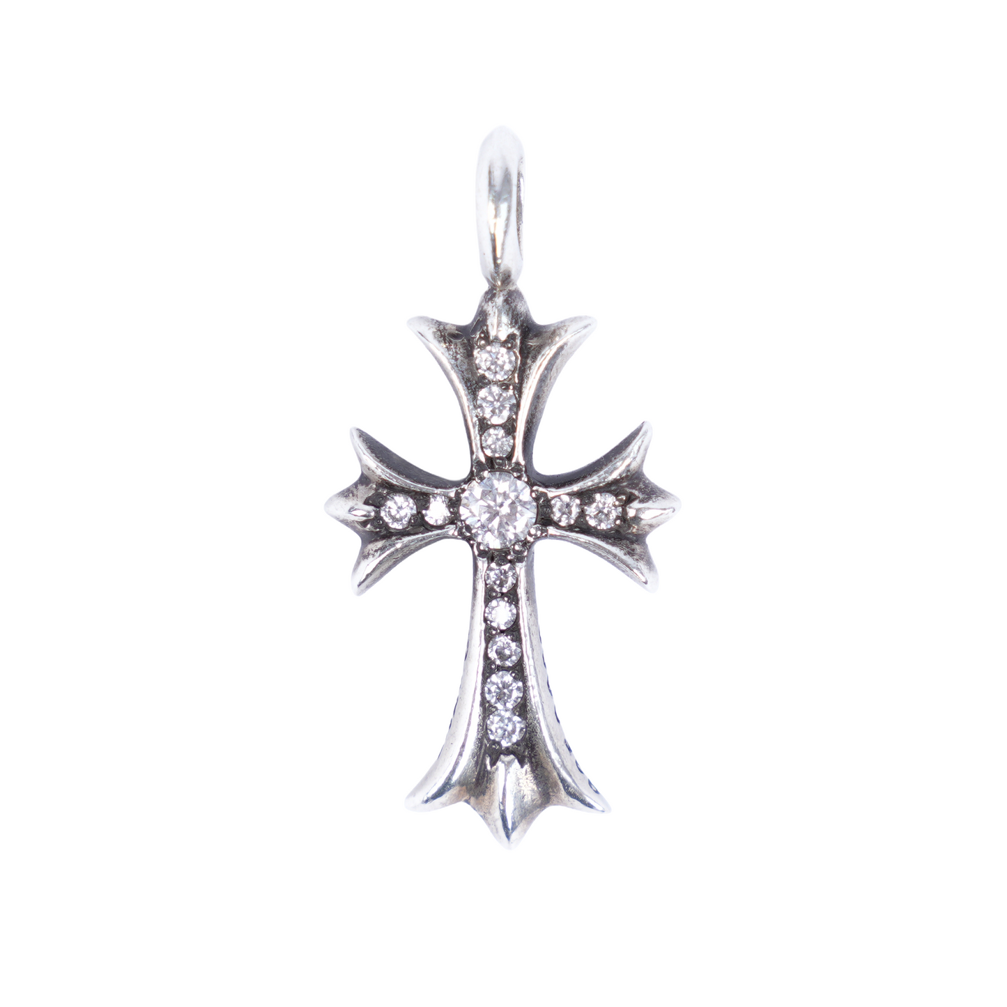 CHROME HEARTS DIAMOND TINY CROSS