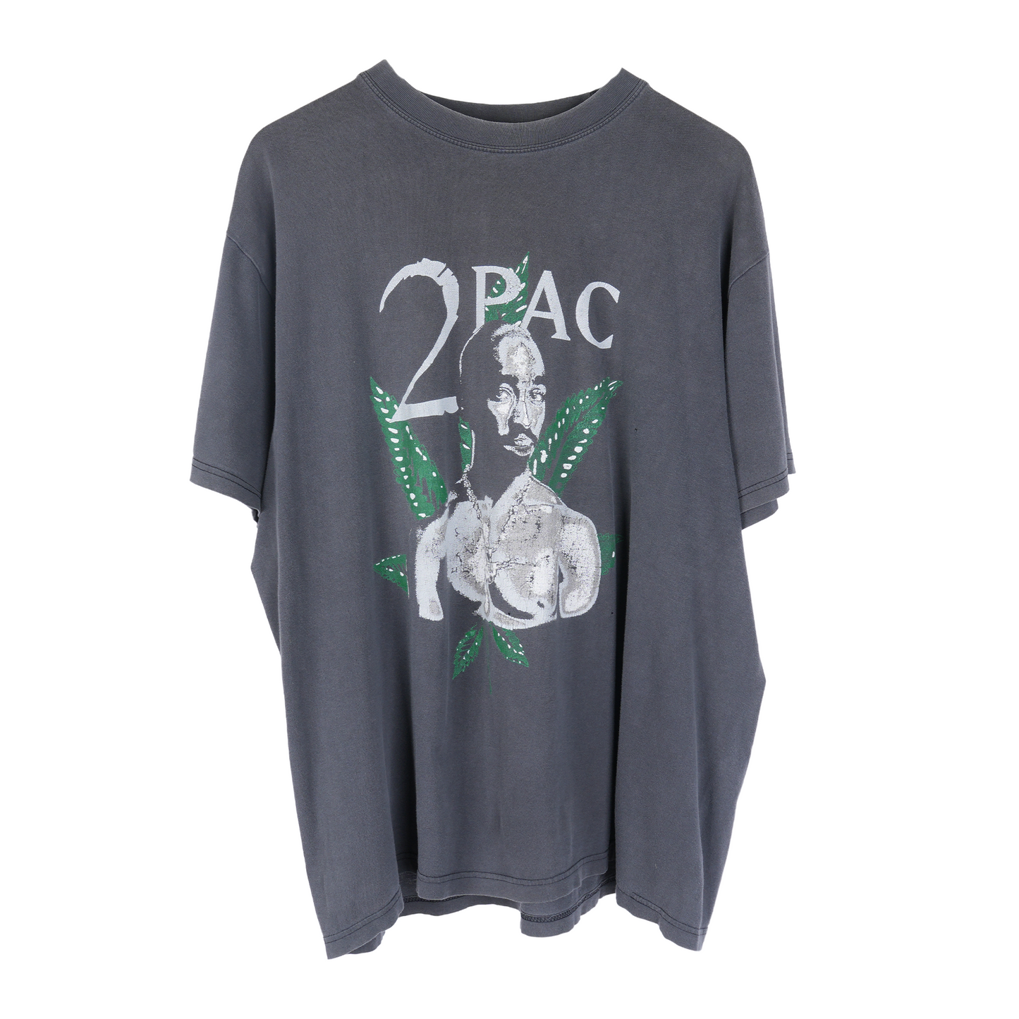 VINTAGE 2PAC WEED LEAF RAP TEE