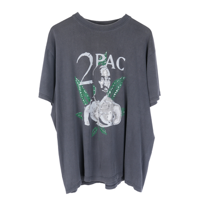 VINTAGE 2PAC WEED LEAF RAP TEE