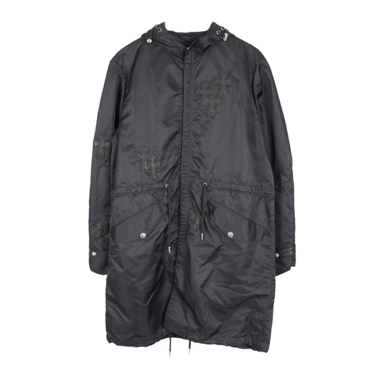 CHROME HEARTS BLACK PATCH RAIN COAT