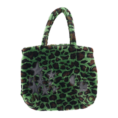 CHROME HEARTS GREEN CHEETAH TOTE BAG