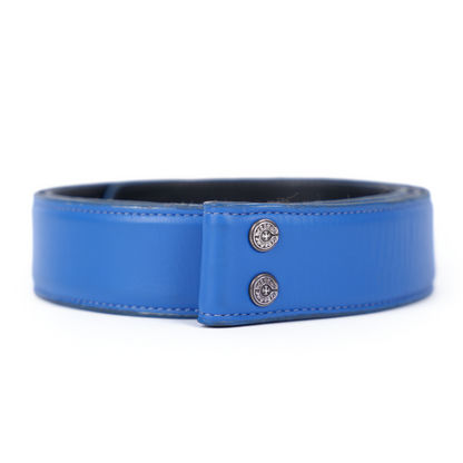 CHROME HEARTS BLUE LEATHER BELT STRAP