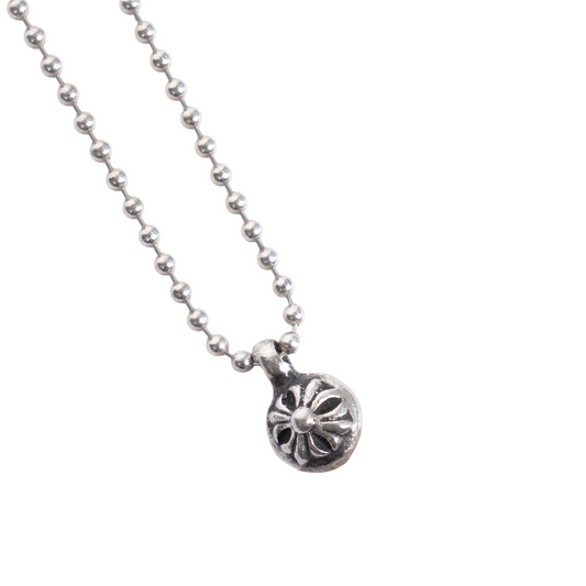 CHROME HEARTS CROSS BALL CHARM NECKLACE