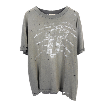 THRASHED OLDDIRTYY CROSS TEE