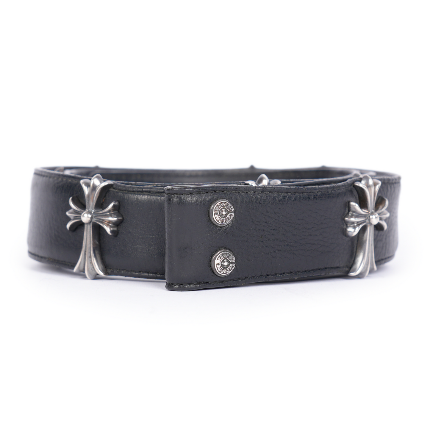 CHROME HEARTS CROSS STUDDED BELT STRAP SIZE 36