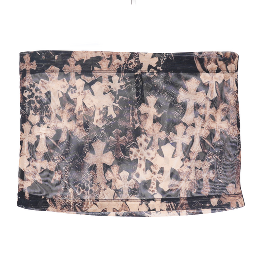 CHROME HEARTS ALLOVER FLOODED CROSS PRINT MINISKIRT