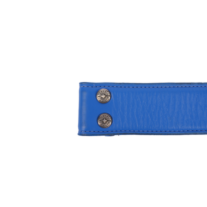 CHROME HEARTS BLUE LEATHER BELT STRAP