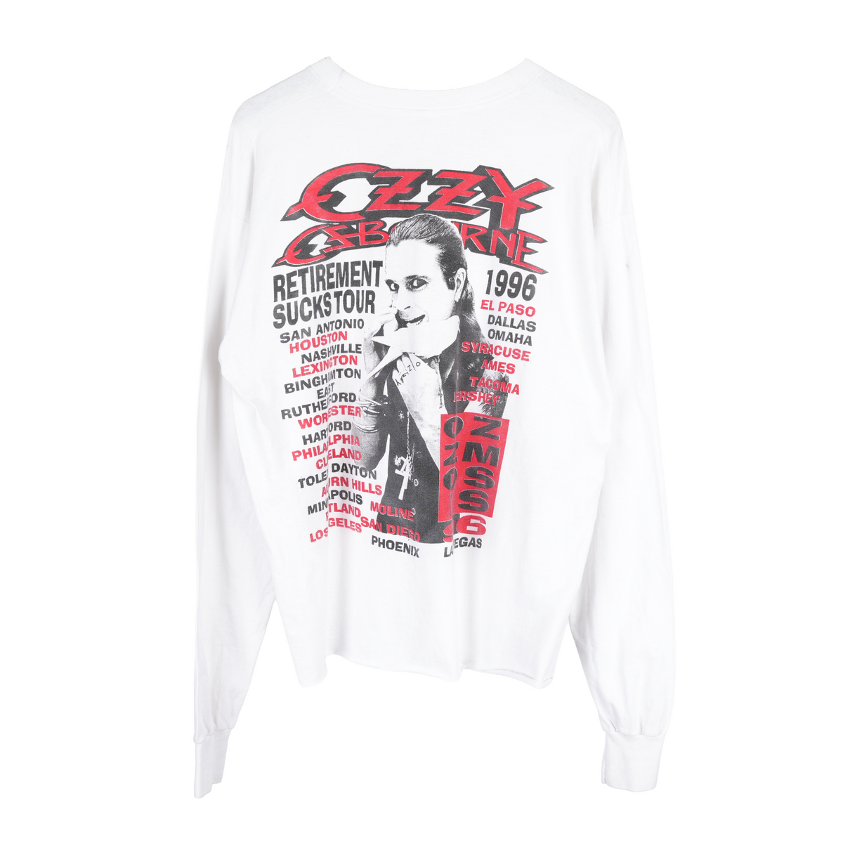 VINTAGE OZZY OSBOURNE RETIREMENT SUCKS 1996 TOUR LONG SLEEVE