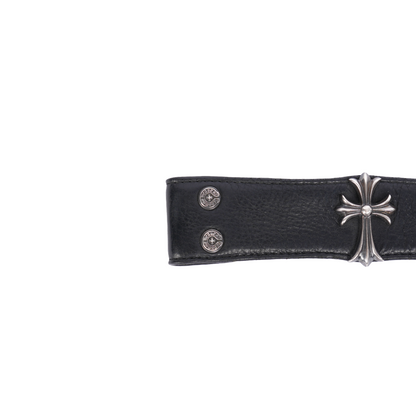 CHROME HEARTS CROSS STUDDED BELT STRAP SIZE 36