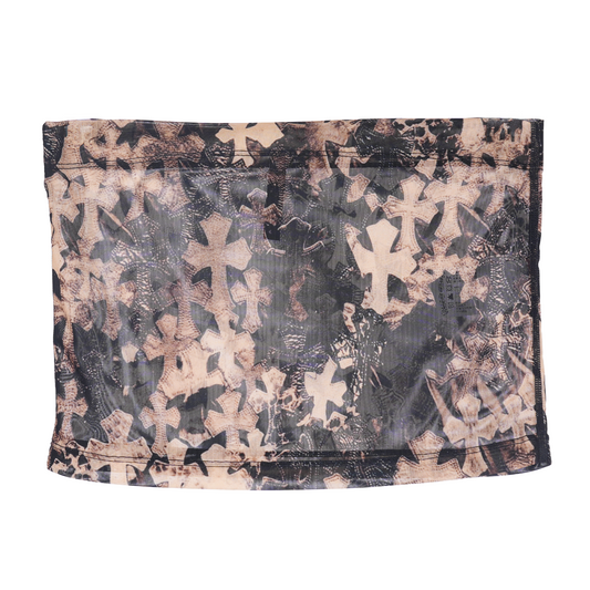 CHROME HEARTS ALLOVER FLOODED CROSS PRINT MINISKIRT