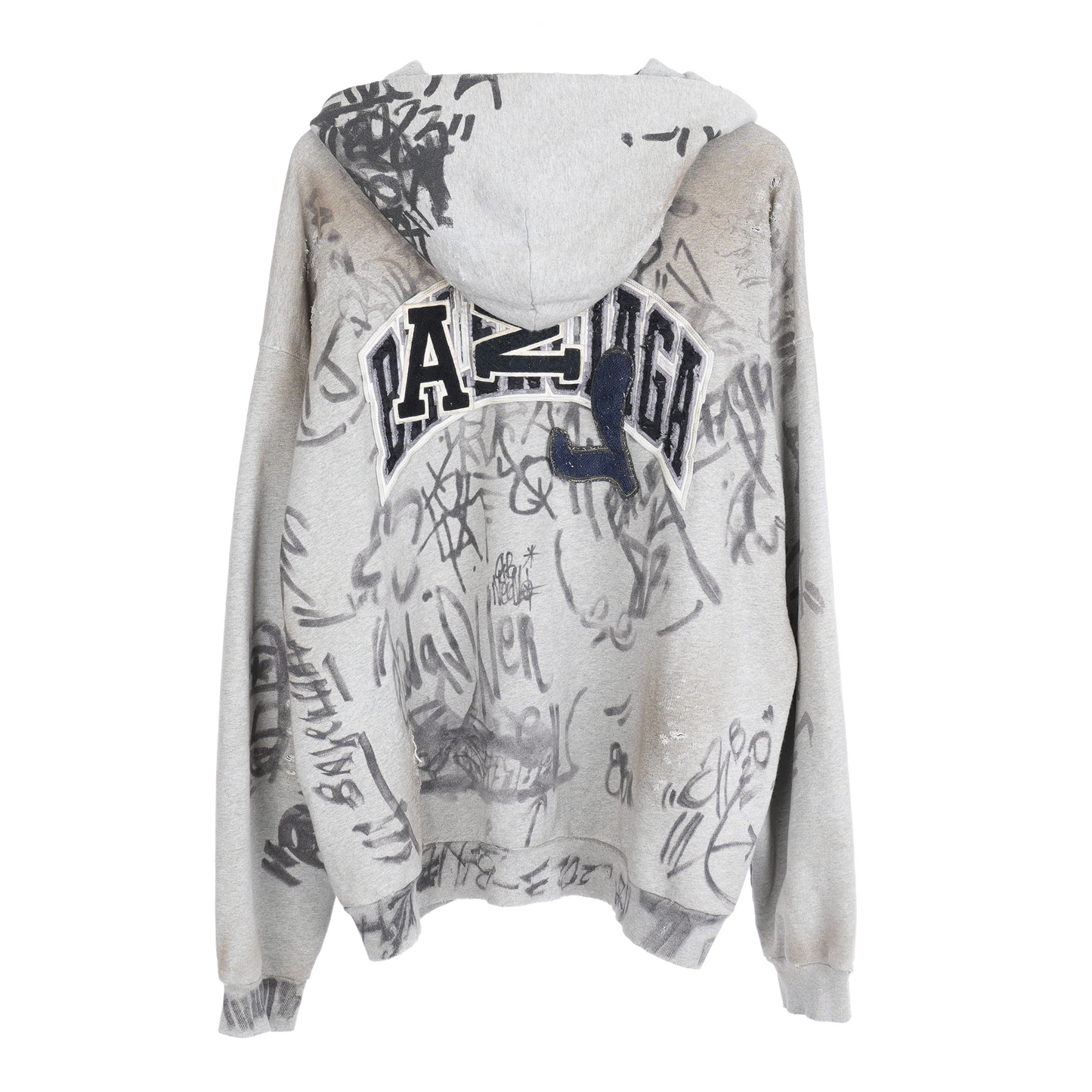 BALENCIAGA GRAY SKATER HOODIE