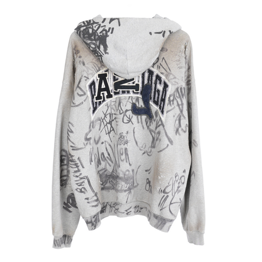 BALENCIAGA GRAY SKATER HOODIE