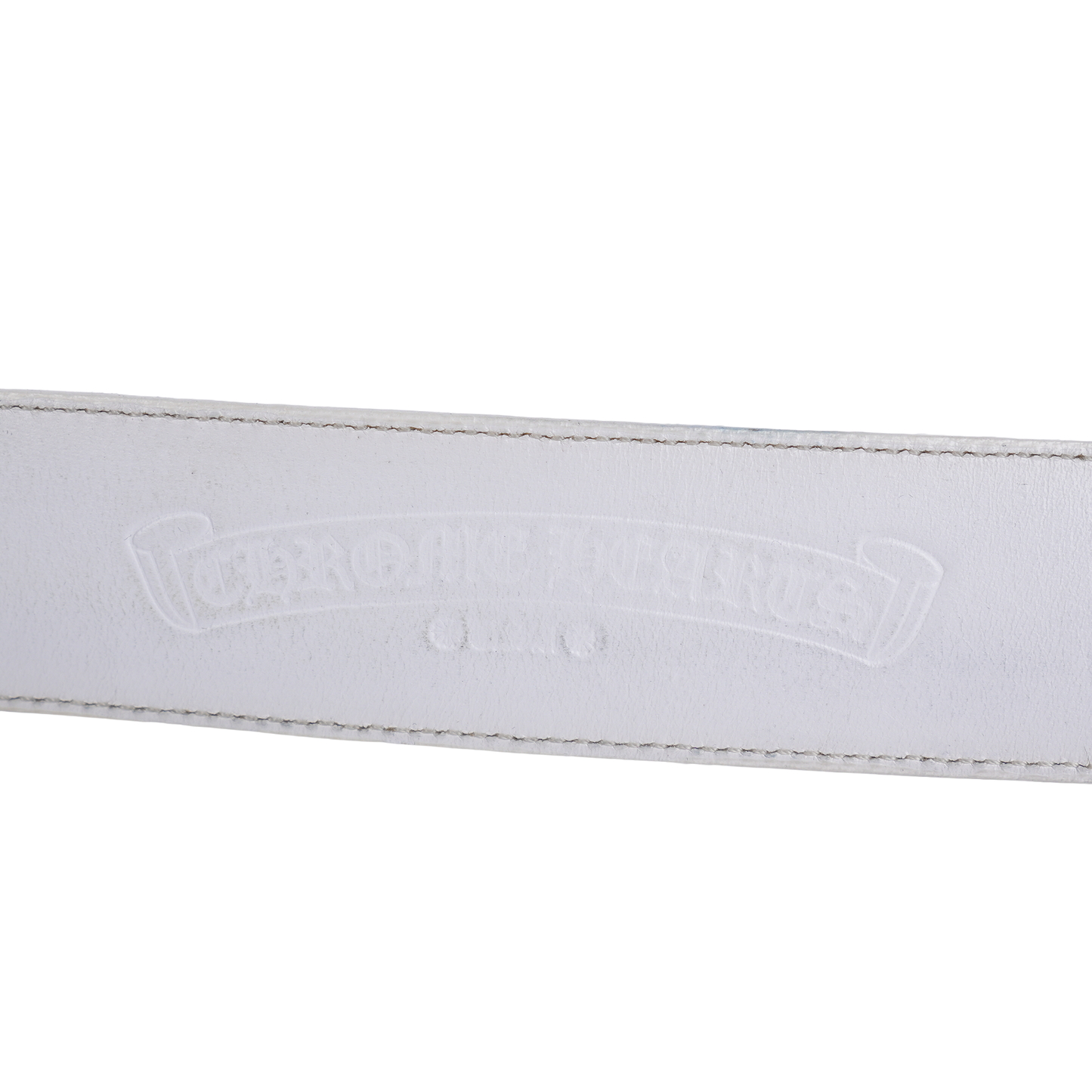 CHROME HEARTS WHITE OVAL BELT